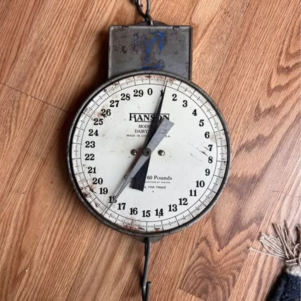 Authentic Vintage Hanson Model 60 Dairy Scale - Made in Chicago
